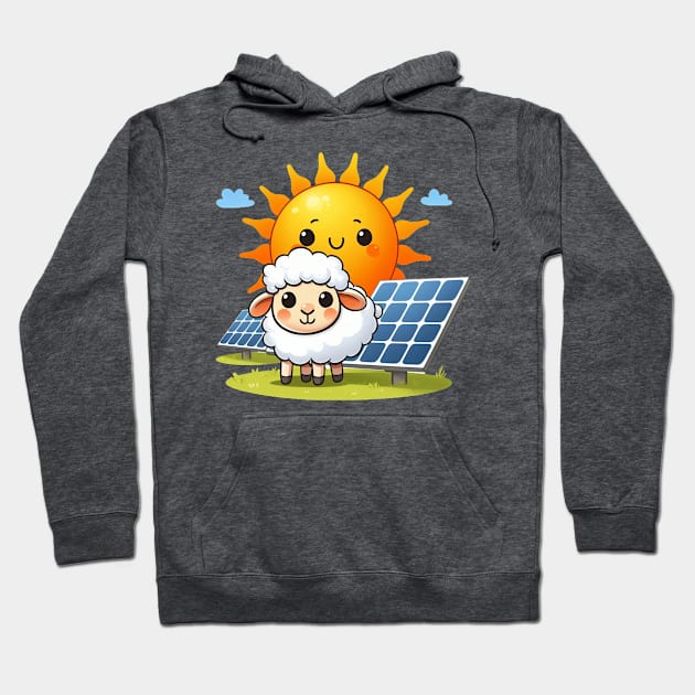 Solar Farm Illustration Hoodie by Dmytro